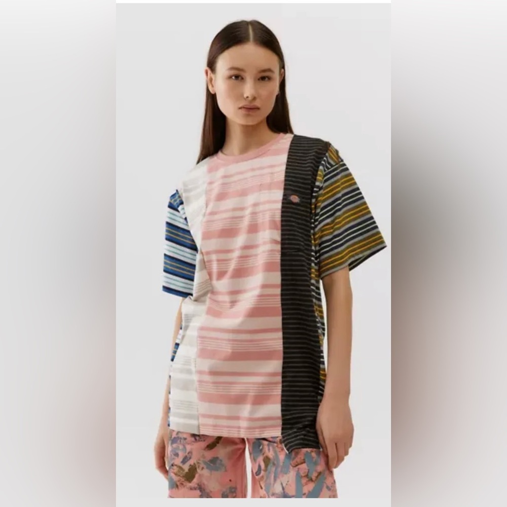 NWT Dickies & Urban Renewal Remade Striped Tee Women’s size Large Sold Out